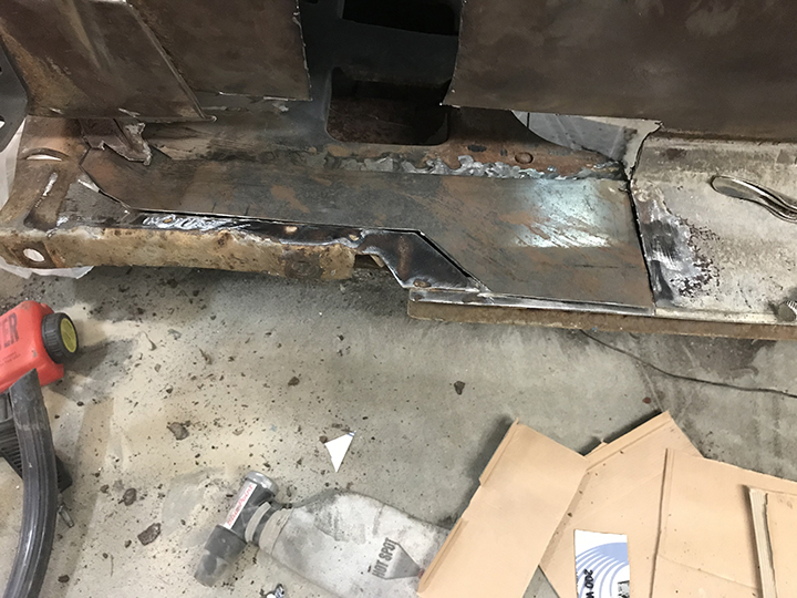 Inside rocker painted
