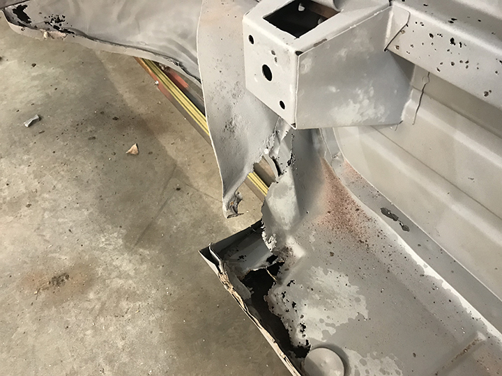 Outer wheelhouse destroyed