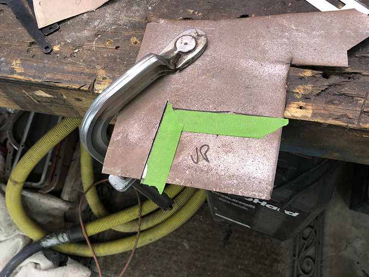 Template on sheet metal