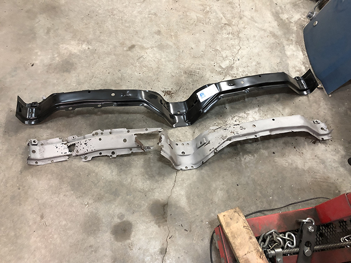 New vs old center brace