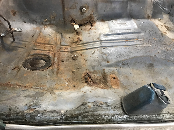 Floor pan rust areas