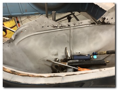 Wheel wells spot welded