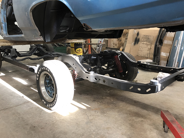 Restored chassis with new body mounts