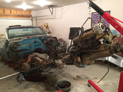 Engine on hook