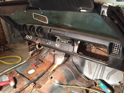 Steering column removed