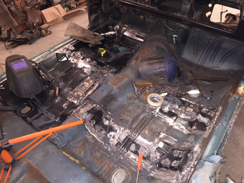 Driver floor before