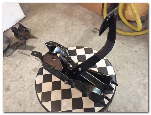 Brake pedal painted