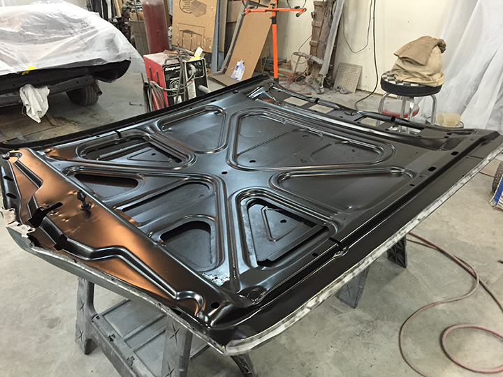 Hood bottom painted