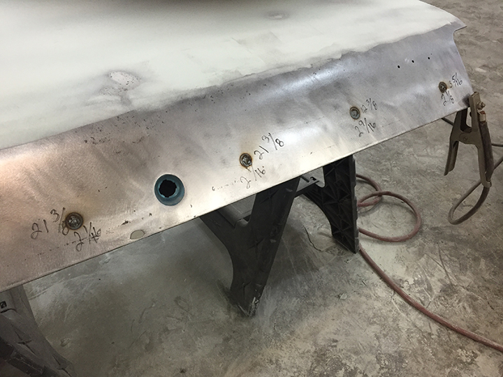 Welding holes