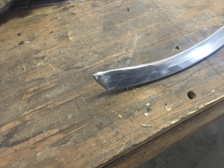 Damaged fender trim
