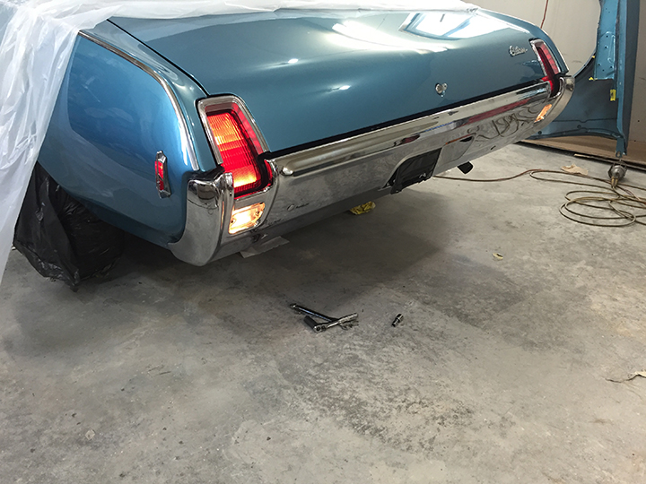 Rear bumper installed