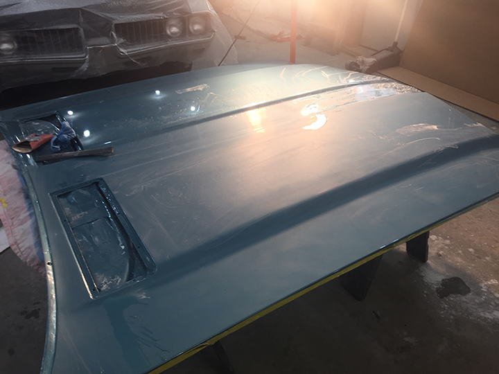 Hood wet sanding